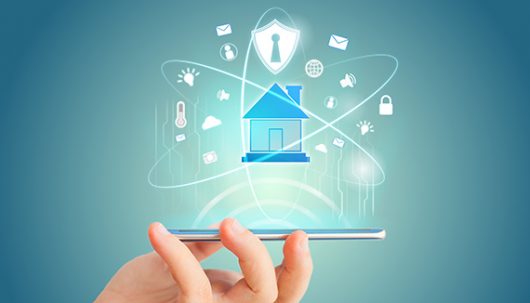 Smart phone remote for smart home hologram technology concept id